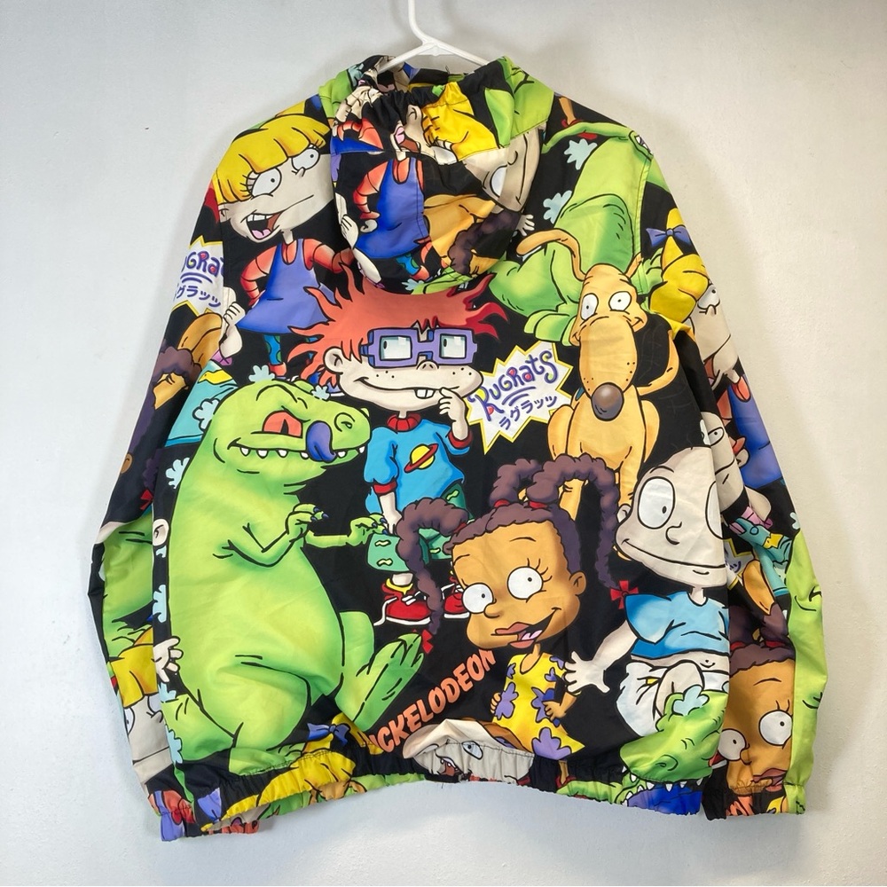 Members Only Rugrats Jacket Mens M Nickelodeon Full Zip Hooded AOP Cartoon - Picture 6 of 16